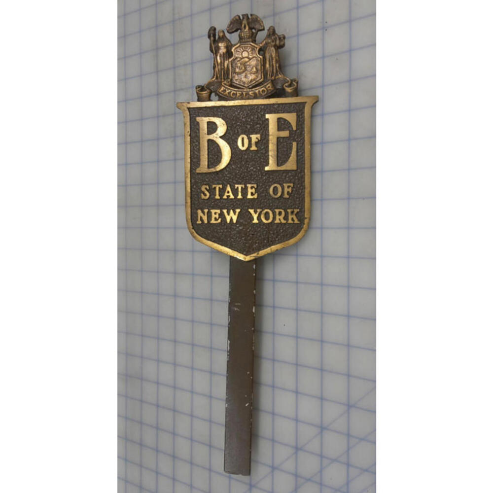 Vintage New York State Excelsior Bronze Emblem Plaque